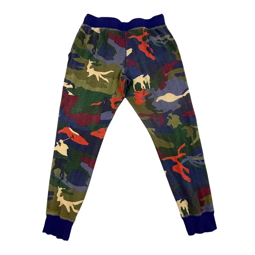Polo Ralph Lauren Camo Waffle Knit Jogger Pants Big Pony Mens Medium Multi Color - Picture 3 of 11